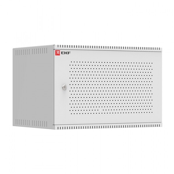 Шкаф телекоммуникационный настенный 6U (600х450) дверь перфорированная, Astra A серия EKF Basic | ITB6P450 | EKF