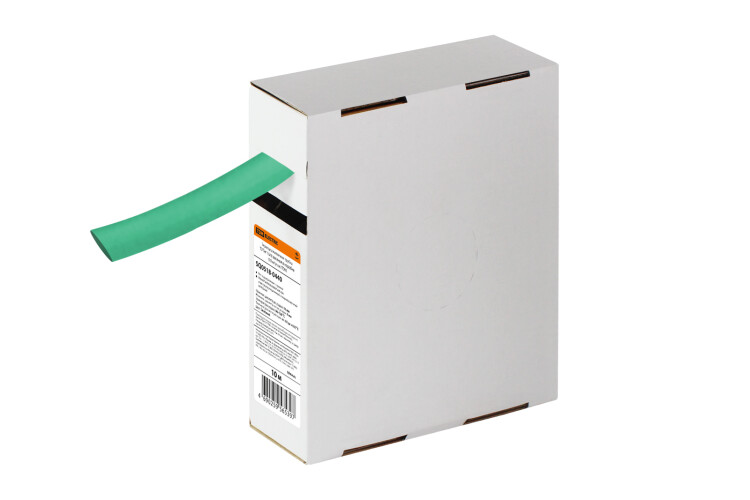 Термоусаживаемая трубка ТУТнг 16/8 зеленая в коробке (10 м/упак) | SQ0518-0440 | TDM