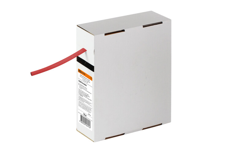 Термоусаживаемая трубка ТУТнг 6/3 красная в коробке (10 м/упак) | SQ0518-0409 | TDM