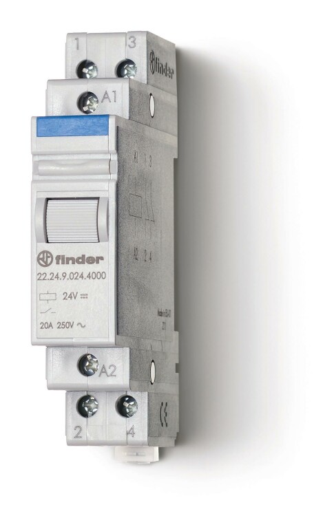 Модульный контактор; 2NC 20А; контакты AgSnO2; катушка 110В АС; ширина 17.5мм; степень защиты IP20; опции: нет | 222481104000 | Finder