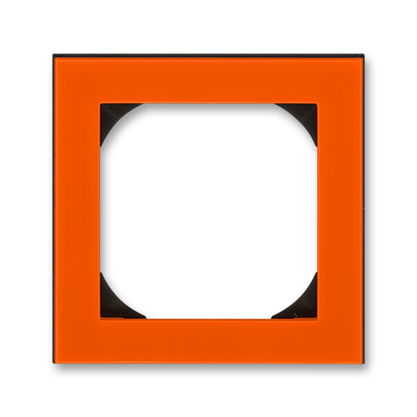 ABB Levit Оранжевый / дымчатый чёрный Рамка одинарная 55х55 для механизмов BJE | 3901H-A05510 66 | 2CHH015510A4066 | ABB
