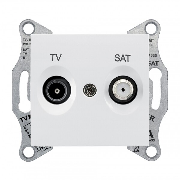 Sedna Белый Розетка TV/SAT проходная 4dB | SDN3401921 | Schneider Electric