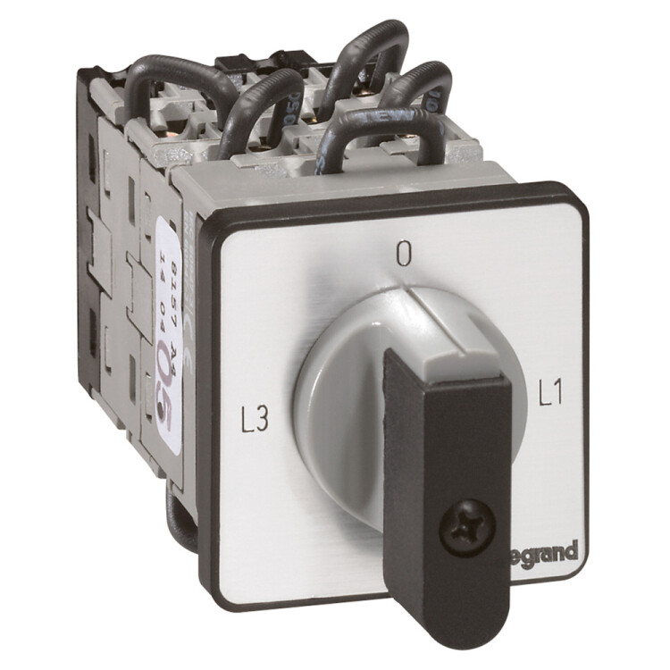 Переключатель электроизмерительных приборов - для амперметра - PR 12 - 9 контактов - 3 ТТ - крепление на дверце | 027535 | Legrand