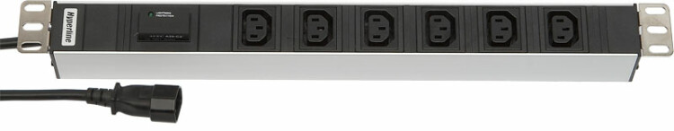 Блок розеток SHT19-6IEC-F-2.5IECд. 19" шк., горизонт., с ф.защиты от перенапр.,6хIEC 320 C13(10A),482.6x44.4x44.4мм(ДхШхВ) | 26412 | Hyperline