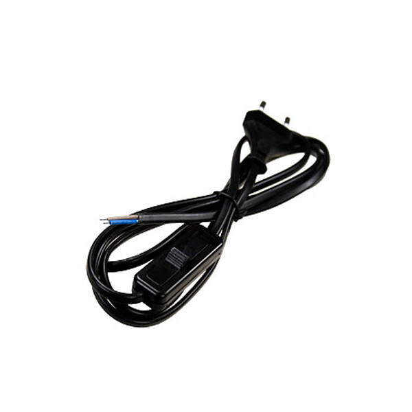 Сетевой шнур KF-HK-1 230V 1.9м (с выключателем) черный | 23050 | FERON