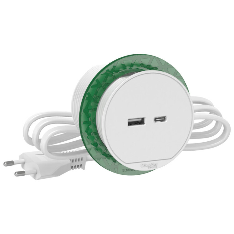 БЛОК РОЗЕТОЧНЫЙ USB тип А + тип С БЕЛЫЙ |INS44008| Schneider Electric