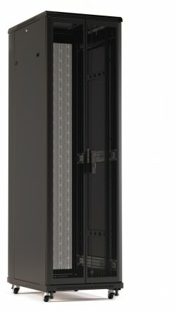 TTR-4281-DD-RAL9005 Шкаф напольный 19-дюймовый, 42U, 2055x800х1000 мм (ВхШхГ) 2 вертикальных кабельных организатора| 425251 | Hyperline