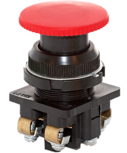 КЕ-021 У3 исп.2, красный, 1з+1р, гриб без фиксации, IP40, 10А, 660В, выключатель кнопочный (ЭТ) | ET511659 | Электротехник