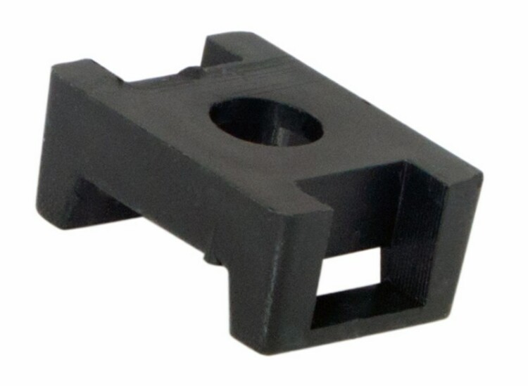 Площадка для крепления стяжки (ПС-2) 22x16 мм, черная, упаковка 100 шт. | 07-2103 | REXANT