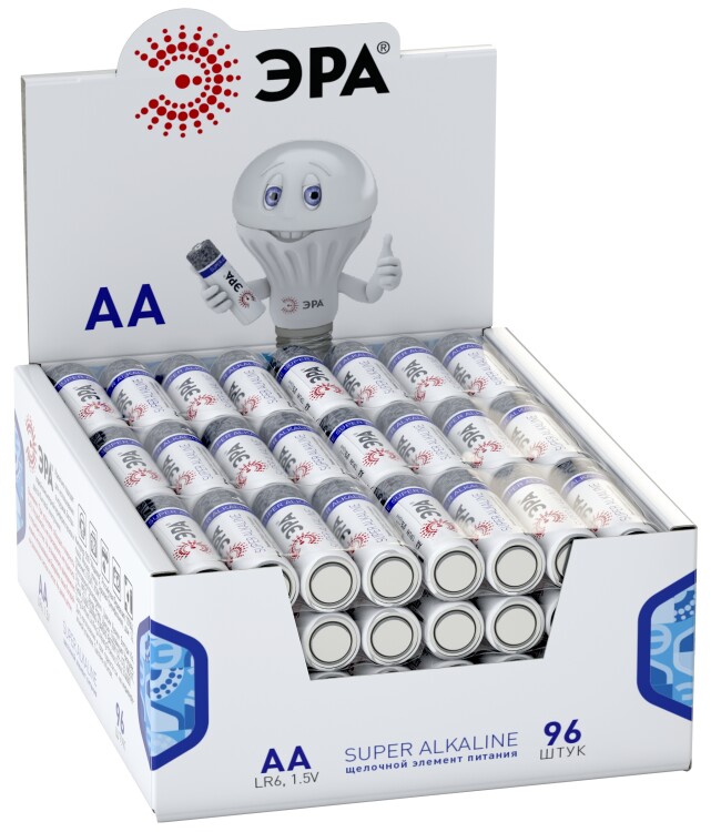 Батарейка щелочная (алкалиновая) LR6-4S promo-box (96/384/18432) (AA) | Б0018951 | ЭРА