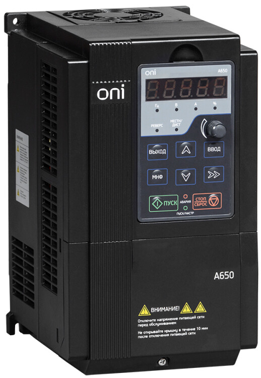Преобразователь частоты A650 380В 3Ф 2,2kW 5,5А ONI | A650-33E022T | ONI