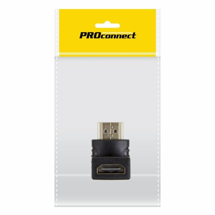 Переходник HDMI (гнездо HDMI - штекер HDMI), угловой, (1шт.) (пакет) PROconnect | 17-6805-7 | PROconnect