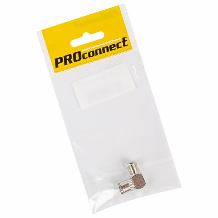 Переходник антенный, (гнездо F - гнездо TV), угловой (1шт.) (пакет) PROconnect | 05-4312-4-7 | PROconnect