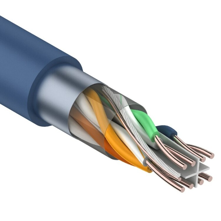 Кабель FTP 4PR 23AWG CAT6 305м | 01-0147 | REXANT