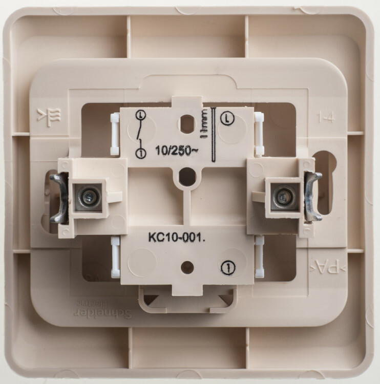 ЭТЮД С/У Кремовый Выключатель кнопочный 1-клавишный | KC10-001K | Schneider Electric
