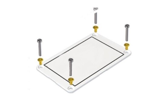Табличка маркировочная жесткая, 100х60 мм, поликарбонат,желтая, крепление винтами | TAR100060Y | DKC