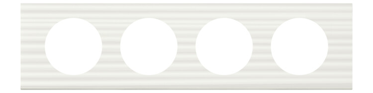 Celiane Corian Белый Рельеф Рамка 4-я (2+2+2+2 мод) | 069014 | Legrand