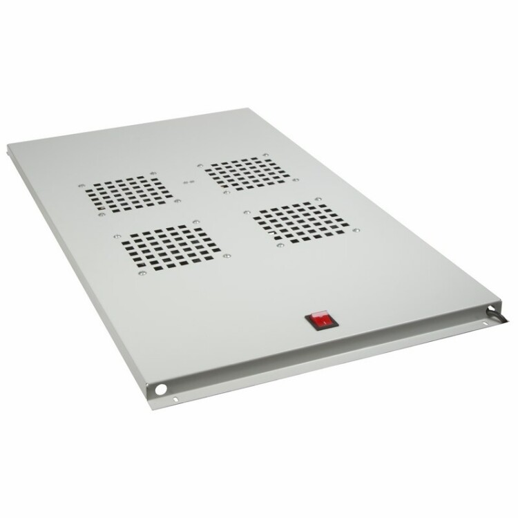 Модуль вентиляторный потолочный с 4-мя вентиляторами, без термостата, для шкафов серии Standart с глубиной 1000мм | 04-2602 | REXANT