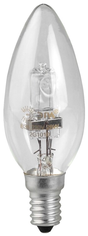 Лампа галогенная HAL-B35-42W-230V-E14-CL (галоген, свеча, 42Вт, нейтр, E14) | C0038551 | ЭРА