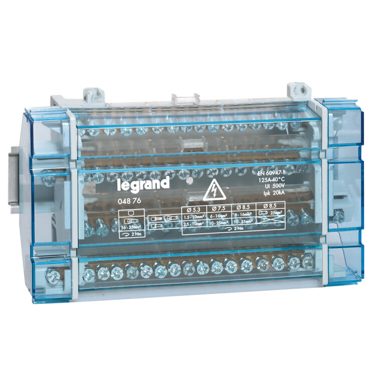 Модульный распределительный блок - 4П - 125 A - 16 подключений | 004876 | Legrand