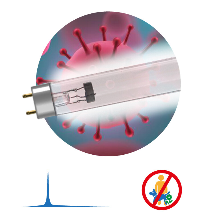 Лампа люминесцентная бактерицидная  UV-С ДБ 15 Т8 G13  T8/15W дл волны 253,7 нм | Б0048972 | ЭРА